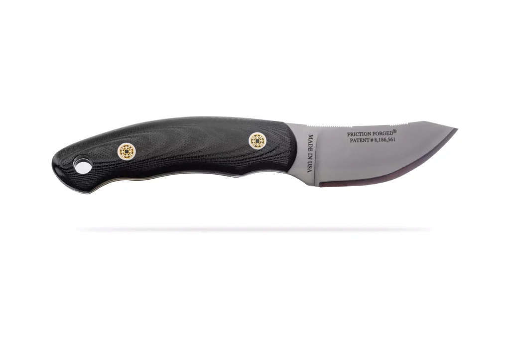 Pinnacle I fixed blade knife with black mosaic handle by DiamondBlade Knives