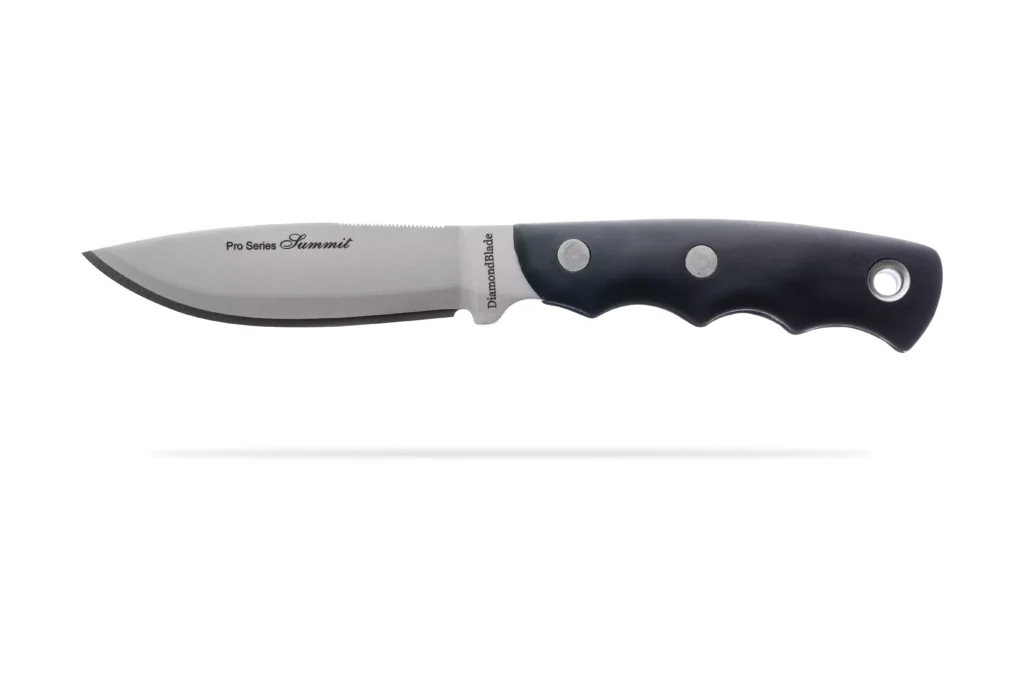 Pro Series Summit fixed blade knife with ergonomic handle and Friction Forged Technology by DiamondBlade Knives